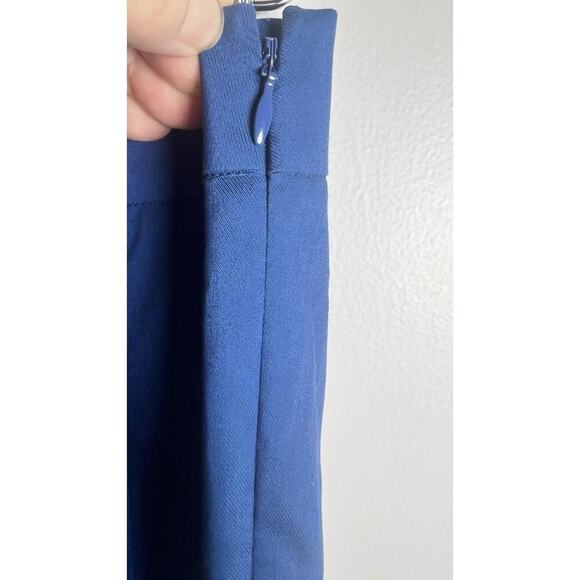 Tory Burch Blue Ankle Pants Side Zip Cotton Spandex Blend Women's Size 2 NWOT - Picture 4 of 9